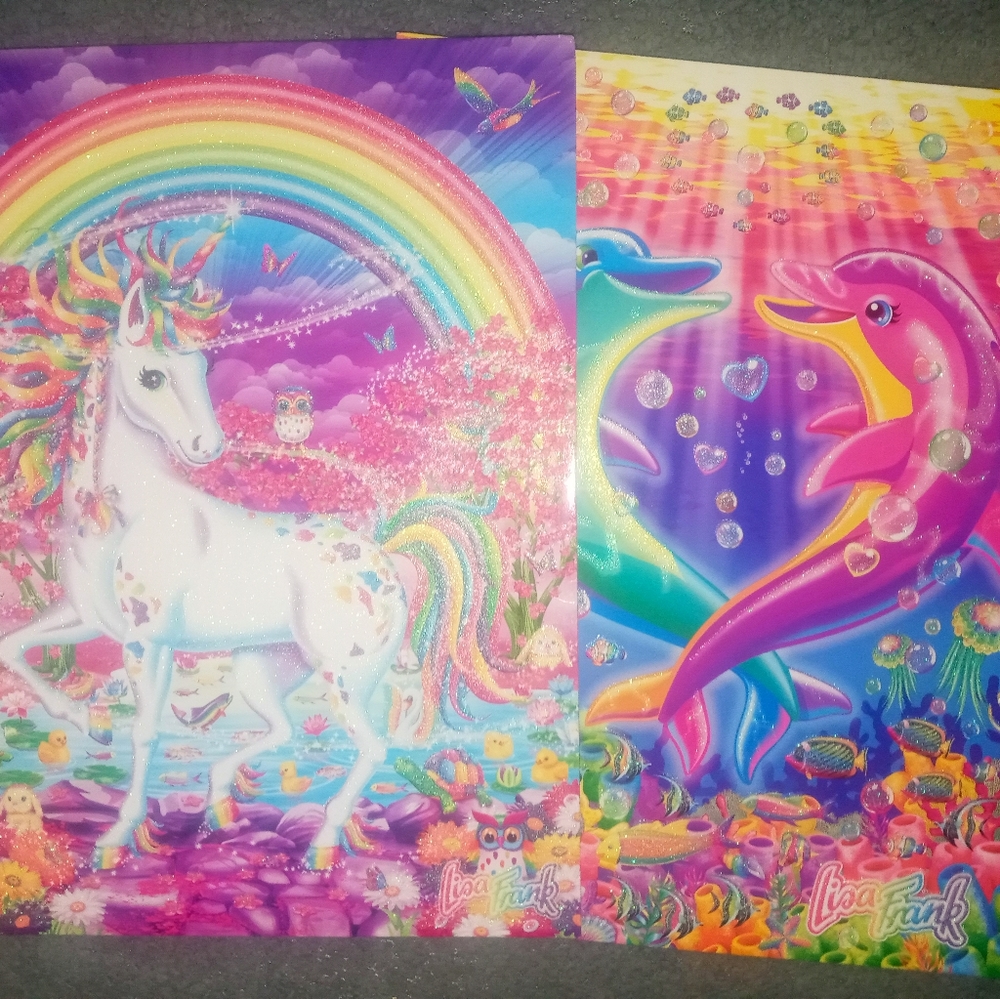 2 lisa frank folders